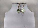 EARRING IN PEARLS, GREEN COLOR.-