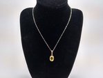 SILVER PENDANT WITH FACETED CITRINE