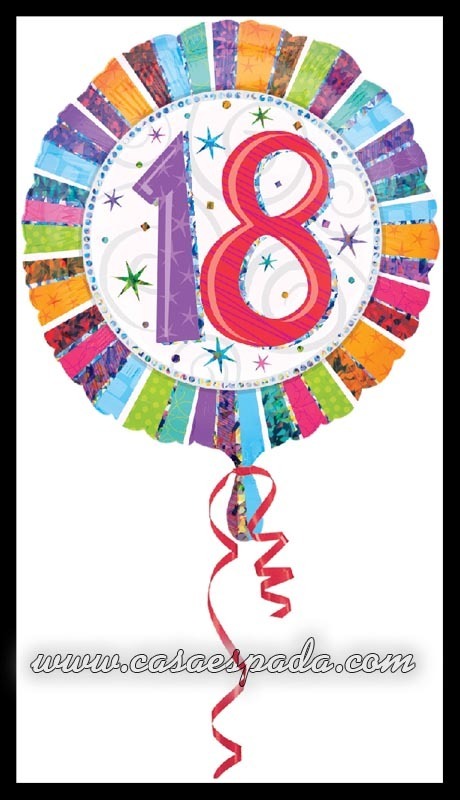 Balao 18 aniversario foil 18 polegadas para helio
