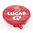 Funda de faro auxiliar 7"., vinilo rojo con logo Lucas en blanco