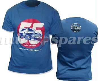 Camiseta conmemorativa 55 años del Mini, azul.